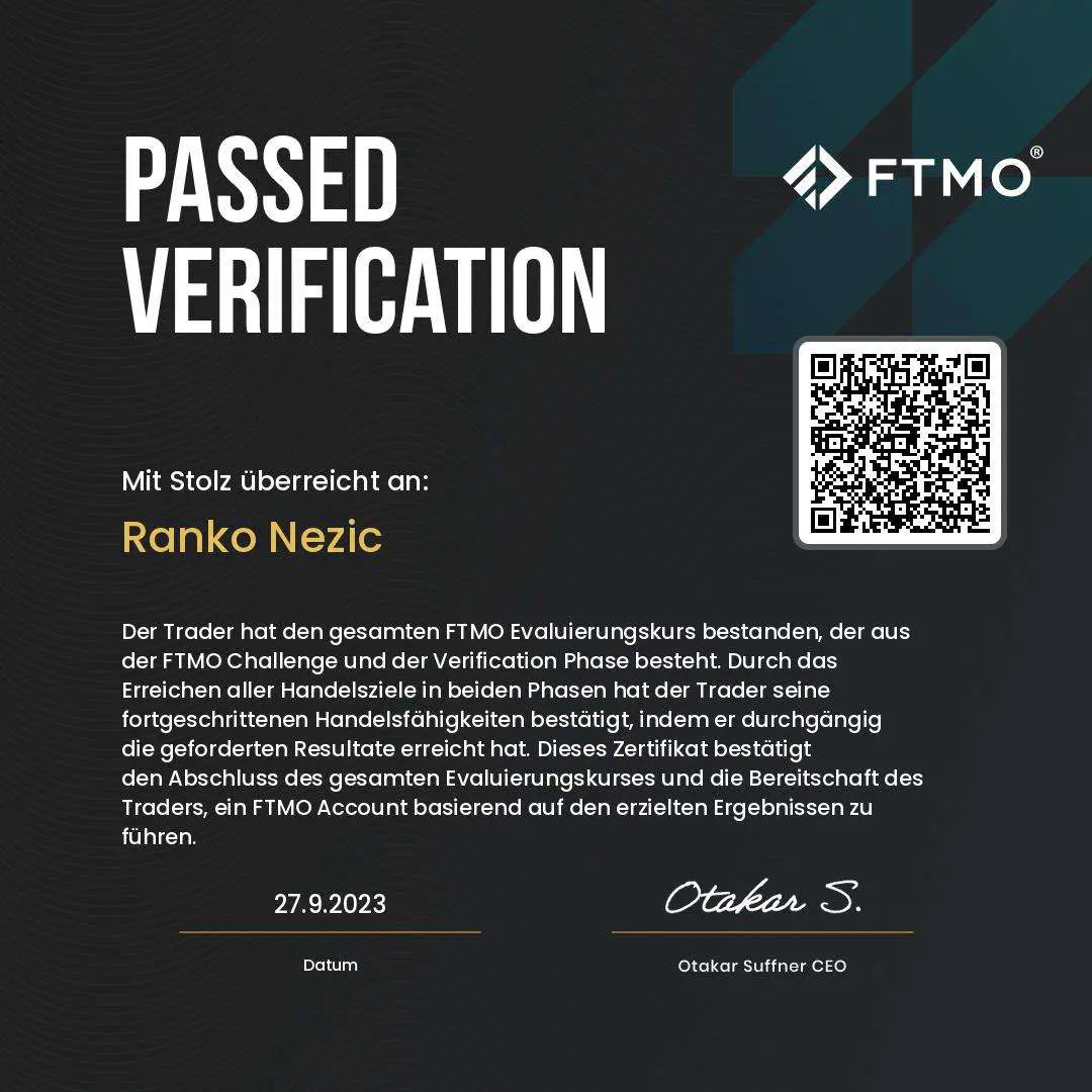 ELALIHOLDING Nachweis – Ranko FTMO